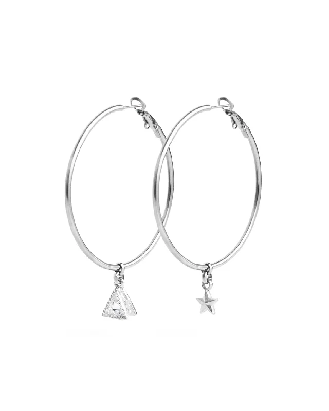 Ladies rings store locations-Starlight Silver Earrings