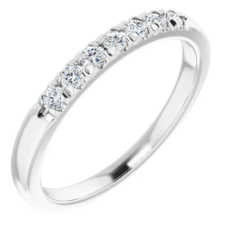 Ladies rings lightweight picks-14K White 1/4 CTW Lab-Grown Diamond Anniversary Band