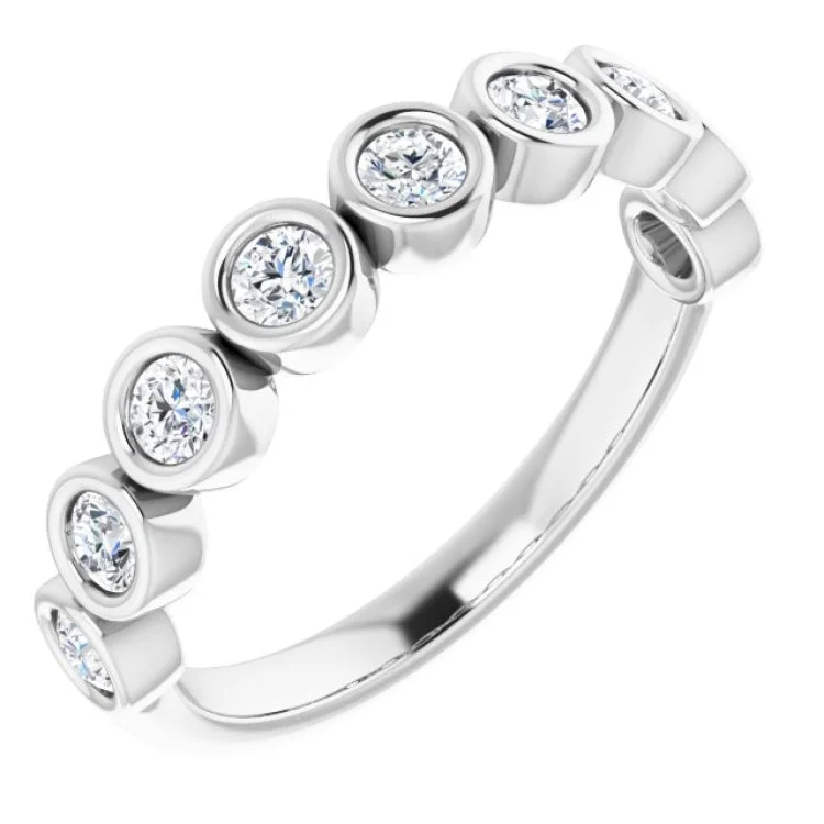 Ladies rings engagement picks-Platinum 1/2 CTW Natural Diamond Anniversary Band