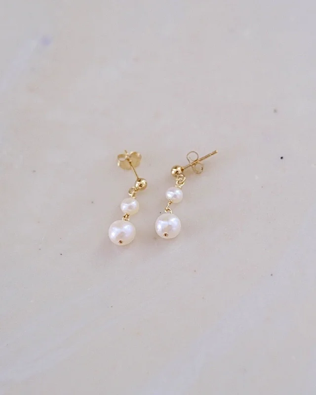 Ladies rings star accents-Pearl Odango Earrings