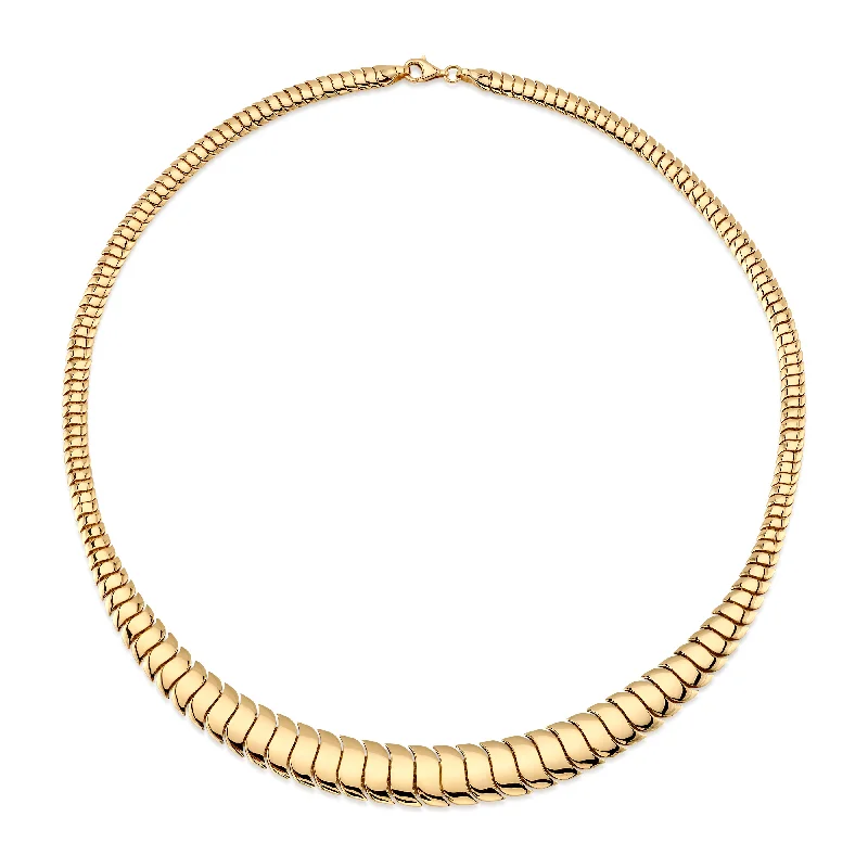 Flat Wavy Link Necklace