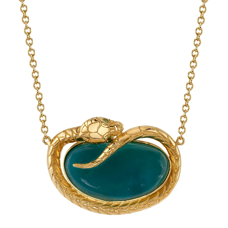 Gem Silica Snake Necklace