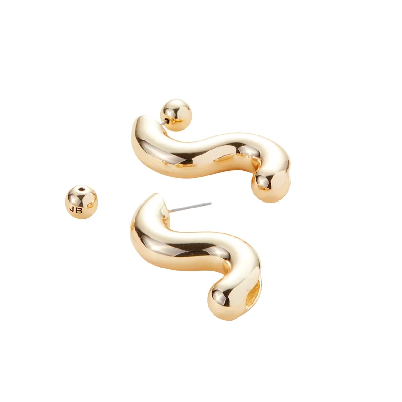 Ladies rings gold-plated-Ola Earrings - Gold