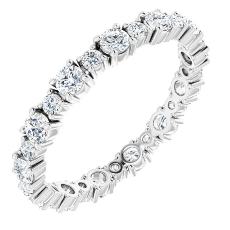 Ladies rings sister sets-14K White 1 1/5 CTW Lab-Grown Diamond Eternity Band