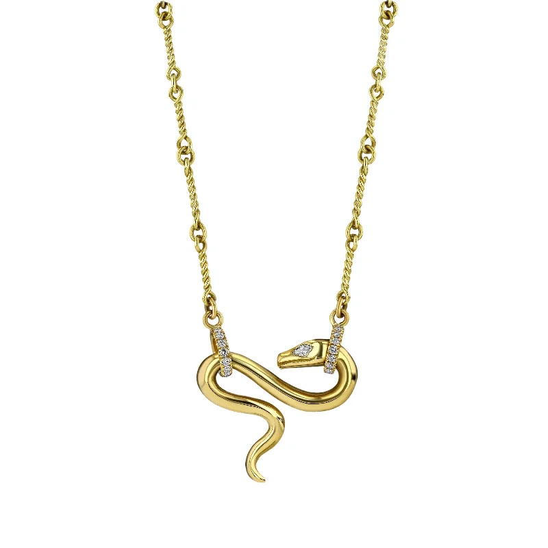 Diamond Serpent Necklace