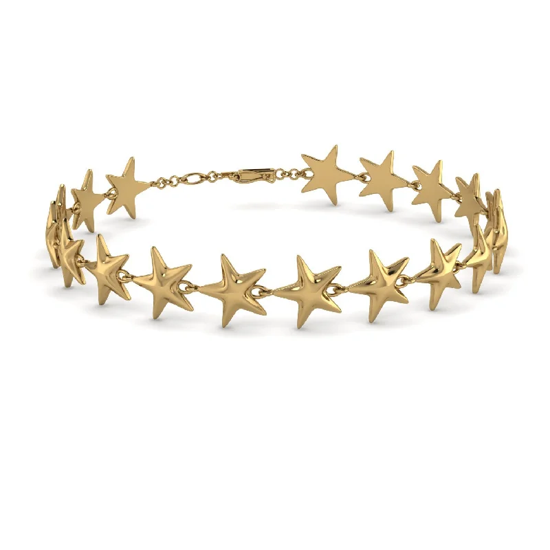 Ladies bracelets 2025 trends-Star Gold Bracelet - Sariah No. 1