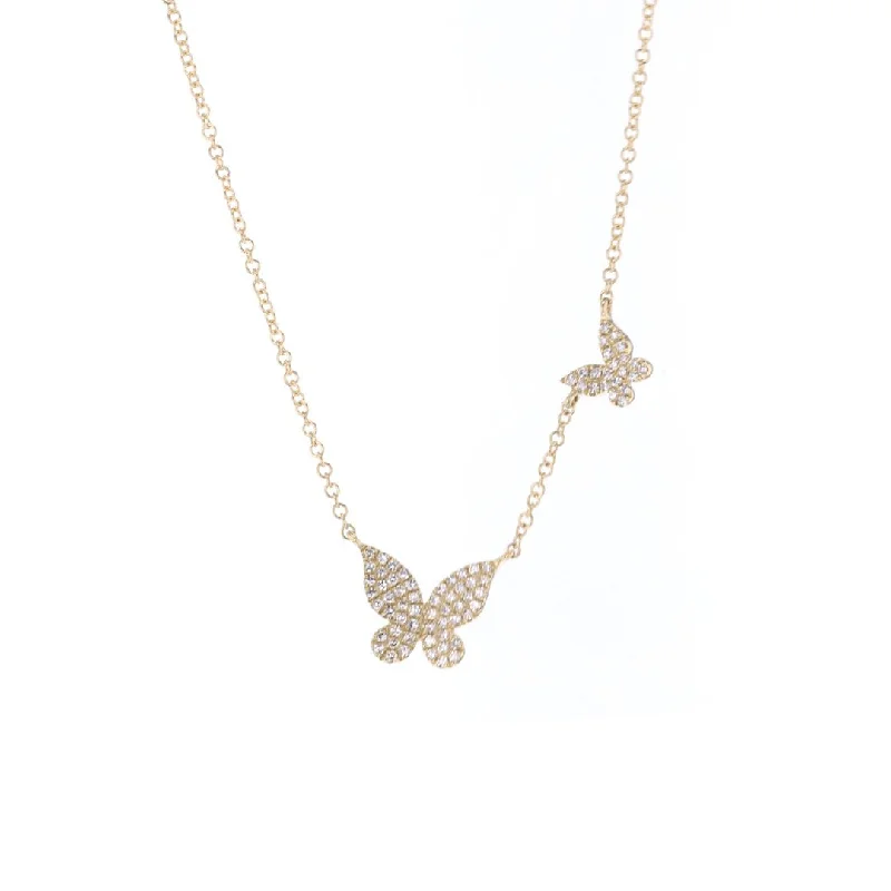 0.18 ctw Diamond Butterfly Necklace