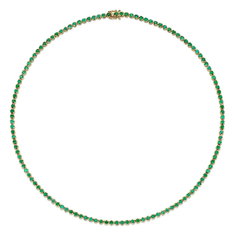 Classic Emerald Tennis Necklace