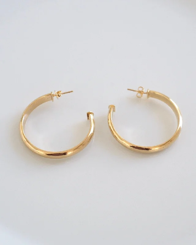 Ladies rings worldwide styles-Imogen large hoop earrings