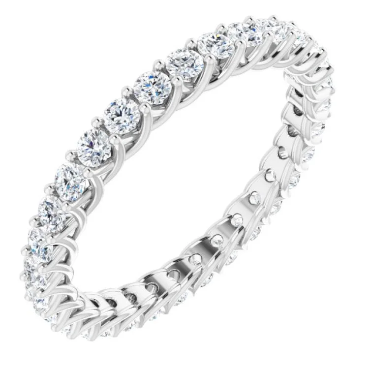 Ladies rings anniversary styles-14K White 9/10 CTW Lab-Grown Diamond Eternity Band