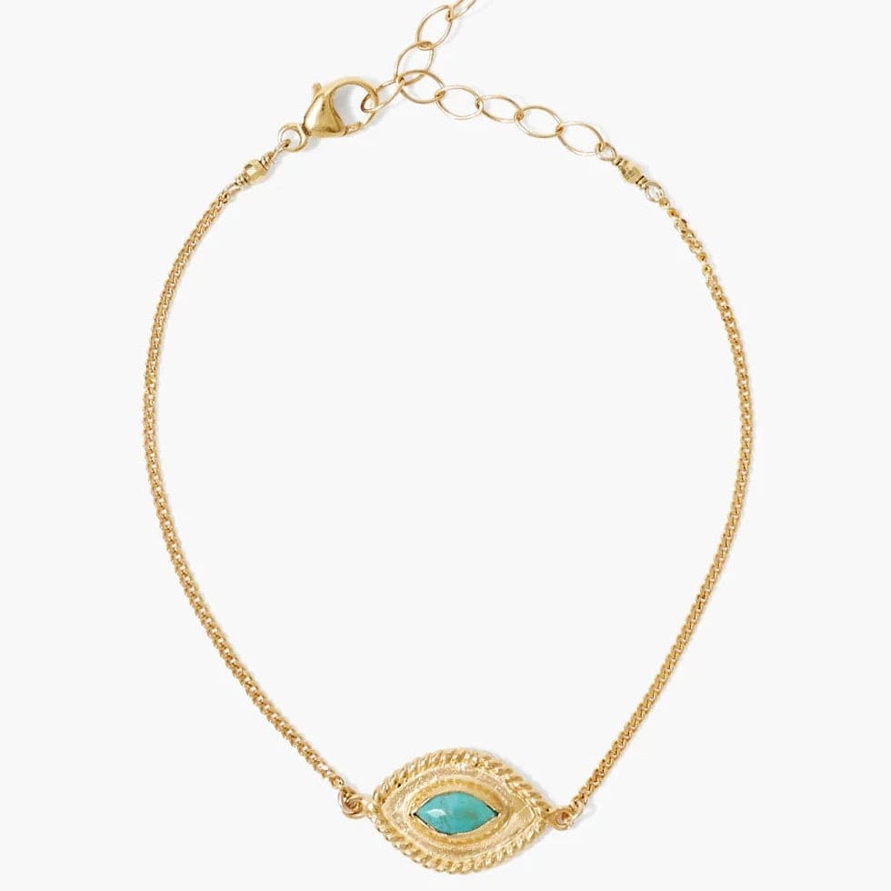 Ladies bracelets minimalist trends-Mariya Evil Eye Bracelet Turquoise