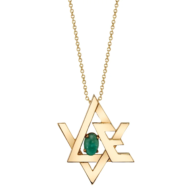 Star of David "Love" Necklace