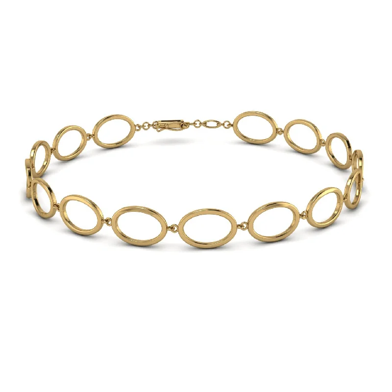 Ladies bracelets investment value-Oval Gold Bracelet - Myah No. 1