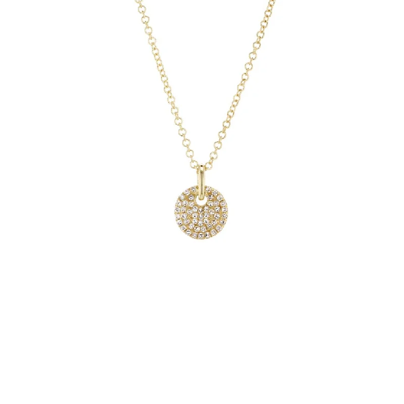 0.11 ctw Diamond Disc Necklace