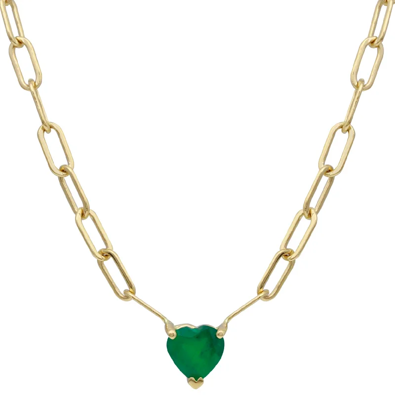 Emerald Heart Necklace