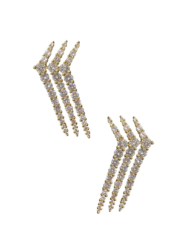 Ladies rings elegant looks-5 Row Chevron Earrings