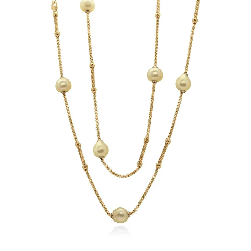 36" Pearl & Cable Necklace