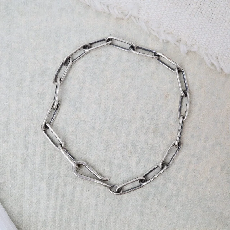 Ladies bracelets limited editions-Sterling Silver Handmade Chain Bracelet