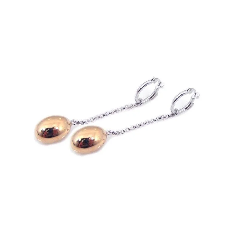 Ladies rings gift choices-Clearance-Silver 925 Gold Rhodium Plated Wire Dangling Earrings - STE00495B