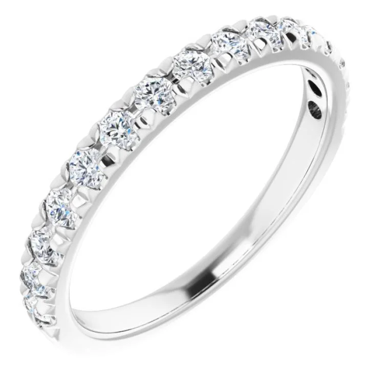 Ladies rings subtle luxury-14K White 1/2 CTW Lab-Grown Diamond Anniversary Band