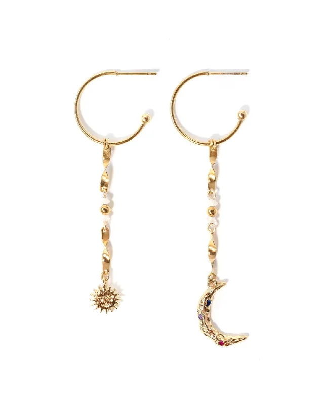 Ladies rings celebrity styles-Minuit Gold Earrings