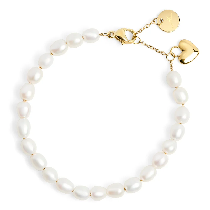 Ladies bracelets lightweight picks-Papaya Pearl Bracelet