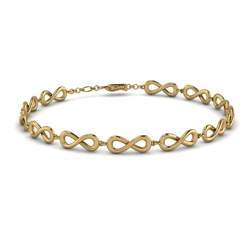 Ladies bracelets hypoallergenic-Infinity Gold Bracelet - Tenley No. 1