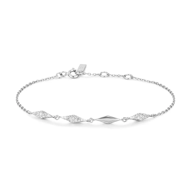 Ladies bracelets creative designs-Silver Multi Sparkle Bracelet