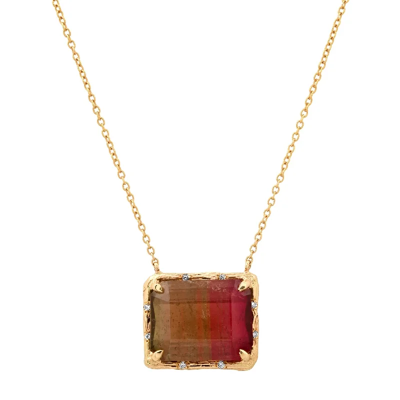 Bi-Color Tourmaline Necklace