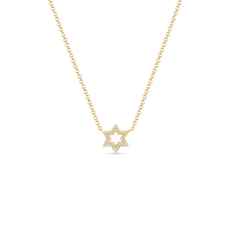 0.07 ctw Diamond Open Star Necklace