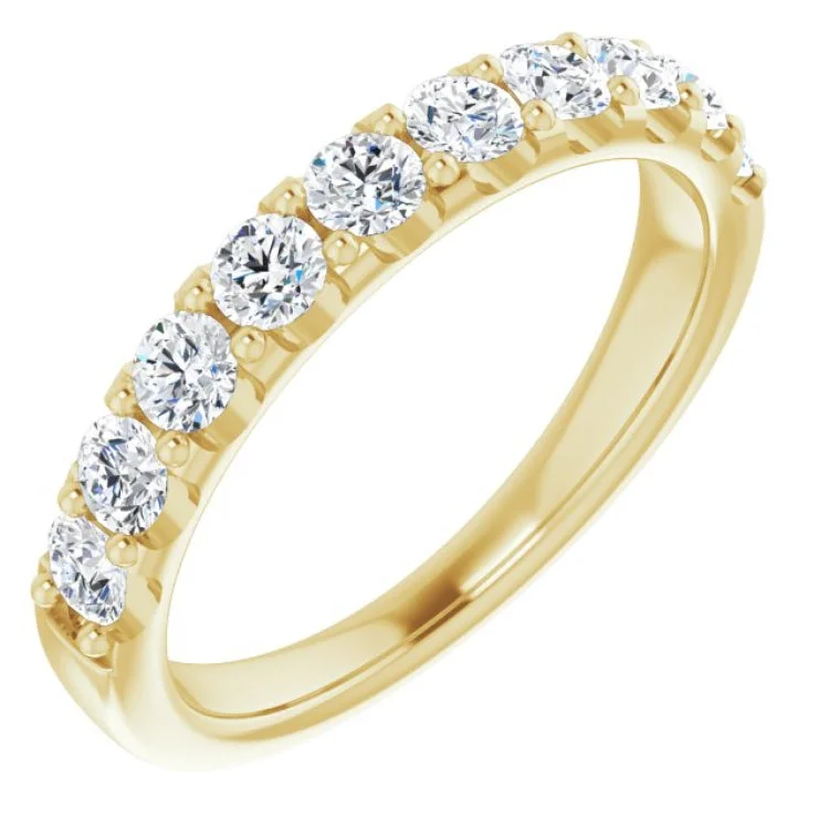 Ladies rings synthetic jewels-14K Yellow 3/4 CTW Lab-Grown Diamond Anniversary Band