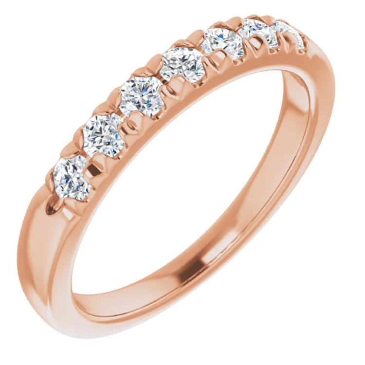 Ladies rings sister sets-14K Rose 3/8 CTW Natural Diamond Anniversary Band