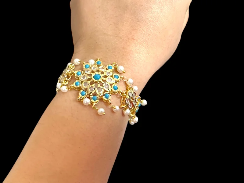 Ladies bracelets anniversary picks-Amal hyderabadi bracelet in turquoise   ( READY TO SHIP )