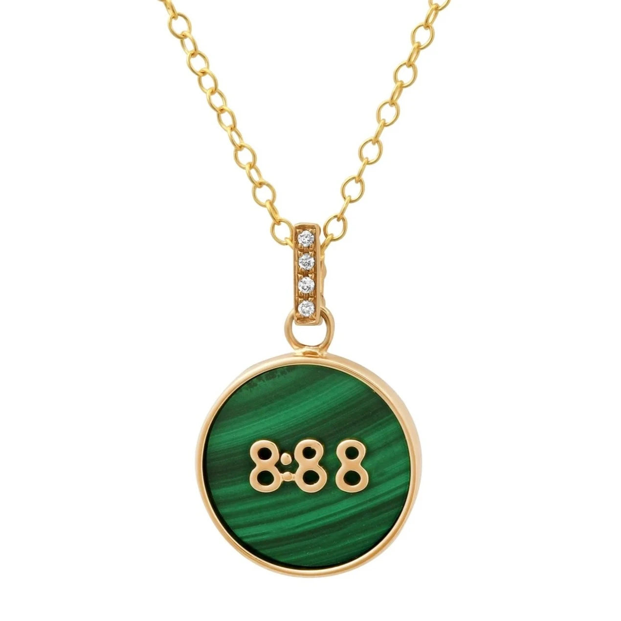 Precious Stone Angel Number Necklace, Small