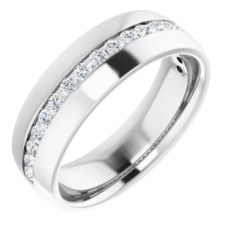 Ladies rings sale offers-14K White 3/8 CTW Natural Champagne Diamond Band