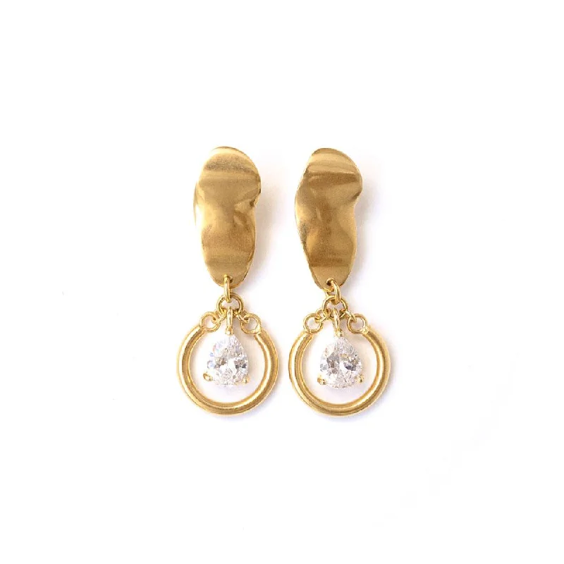 Ladies rings rose gold-Calypso Gold Earrings