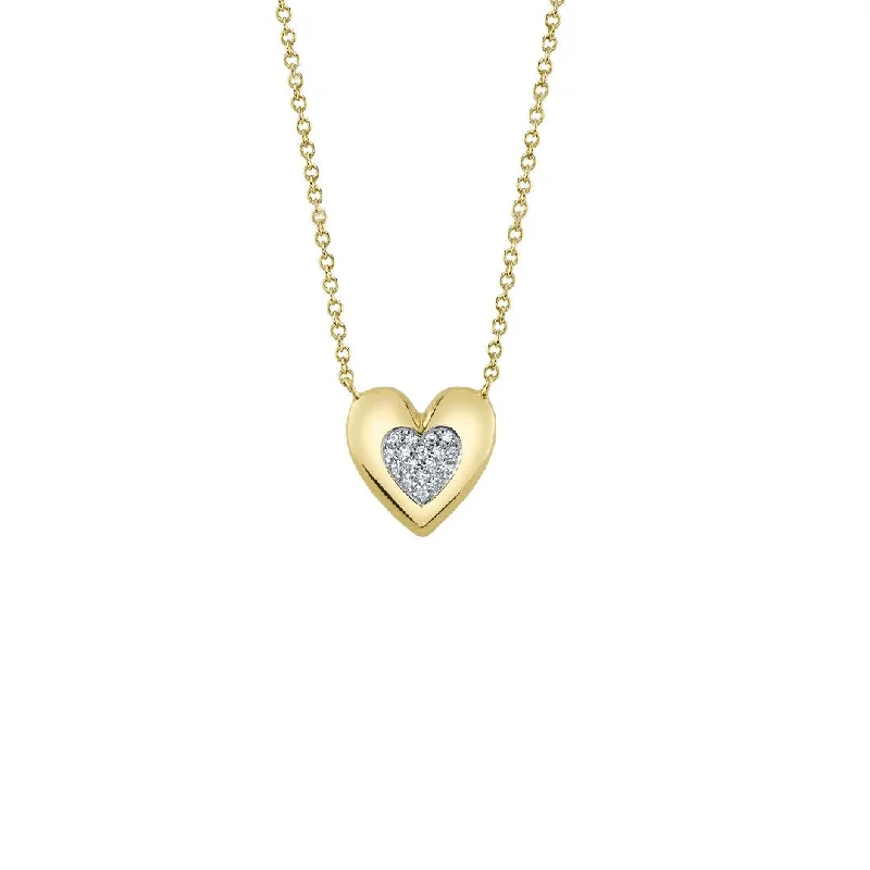 Diamond Heart Pendant Necklace