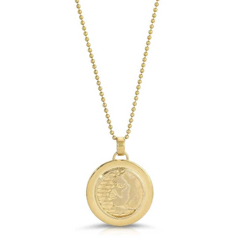 Lioness Coin Necklace, Large