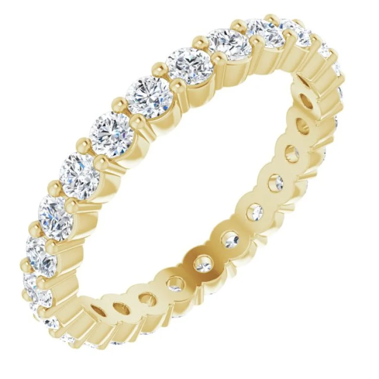 Ladies rings gift choices-14K Yellow 3/4 CTW Natural Diamond Eternity Band Size 4