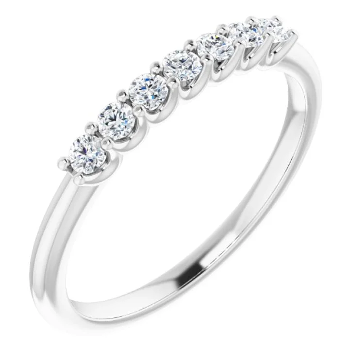 Ladies rings standout pieces-Platinum 1/5 CTW Natural Diamond Anniversary Band