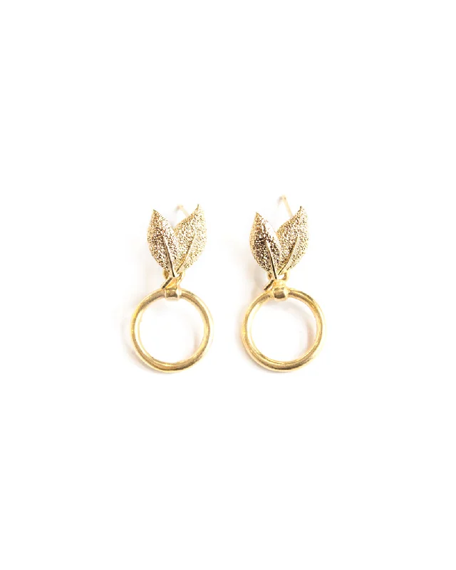 Ladies rings middle finger-Praline Gold Earrings