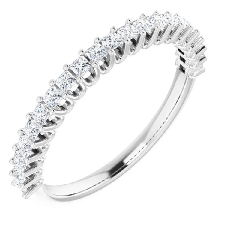 Ladies rings holiday gifts-14K White 1/3 CTW Lab-Grown Diamond Anniversary Band