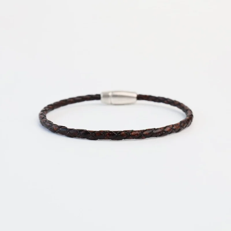 Ladies bracelets fashion choices-Zoe Braided Brown Leather Bracelet