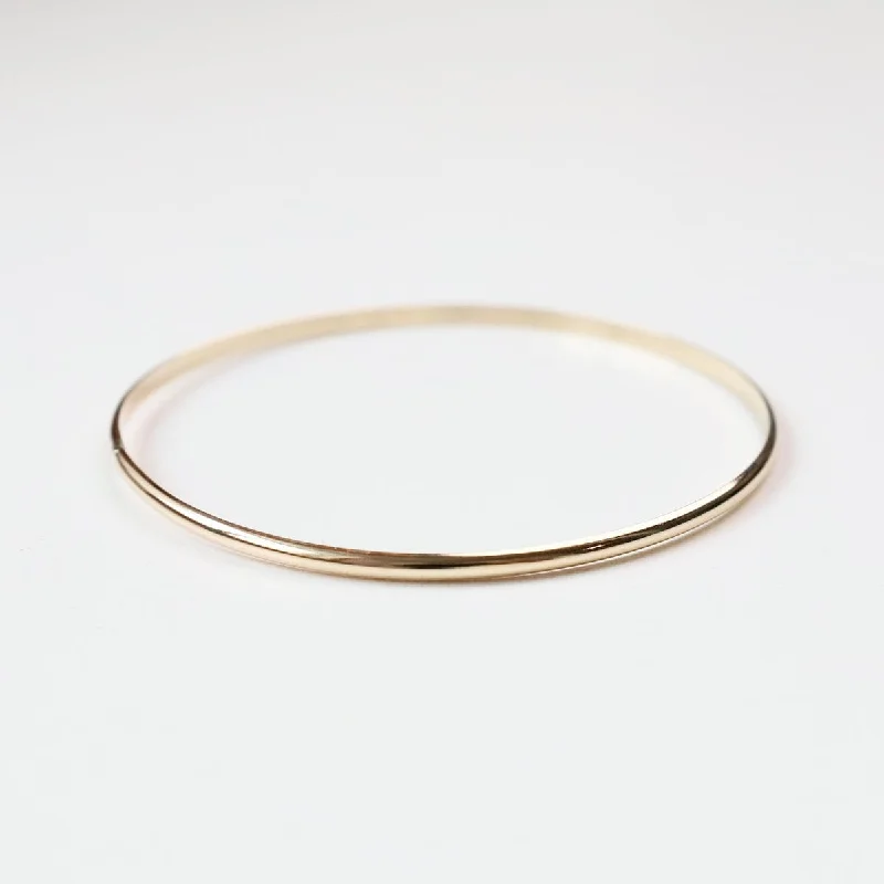 Ladies bracelets titanium options-Thin Gold Filled Bangle Bracelet