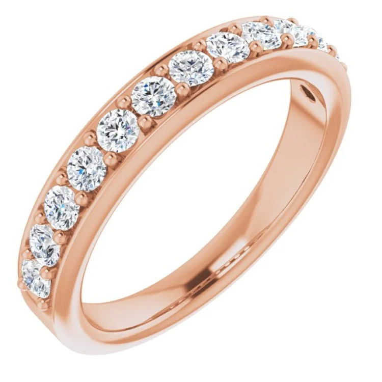 Ladies rings viral picks-14K Rose 5/8 CTW Natural Diamond Anniversary Band