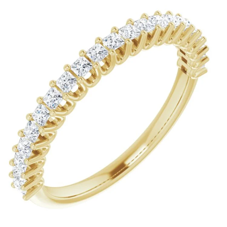 Ladies rings mature styles-14K Yellow 1/3 CTW Lab-Grown Diamond Anniversary Band