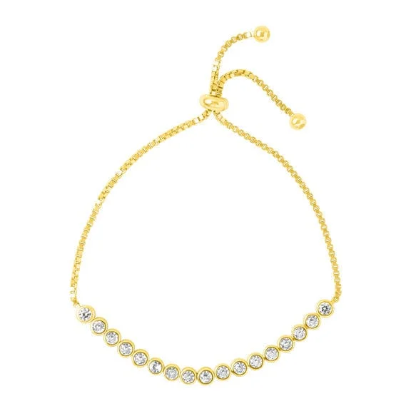 Ladies bracelets top brands-Lennon Bracelet in Gold Plated Sterling Silver & CZ