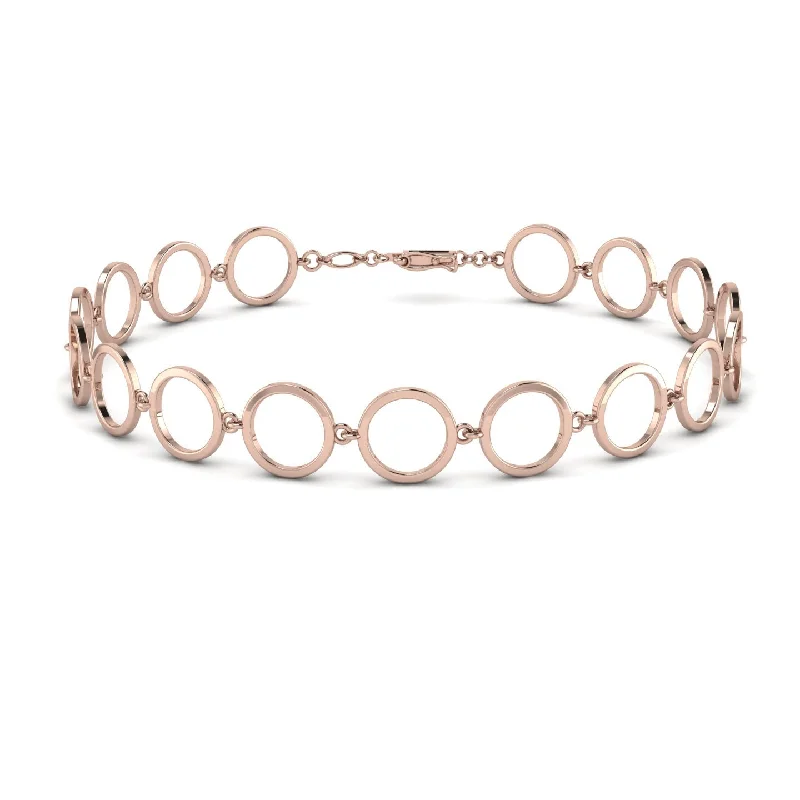 Ladies bracelets proposal surprises-Round Gold Bracelet - Louisa No. 2