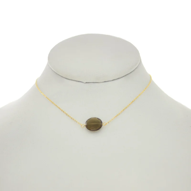 Olivine -Whiskey Topaz Necklace