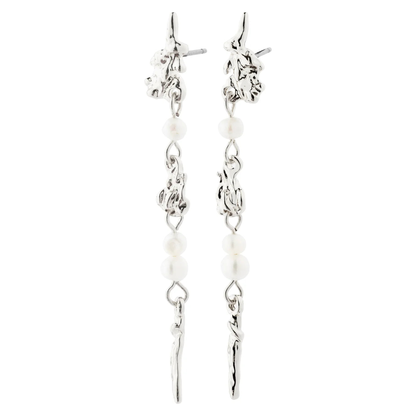 Ladies rings lightweight picks-Constance Silver Plated Pearl Earrings